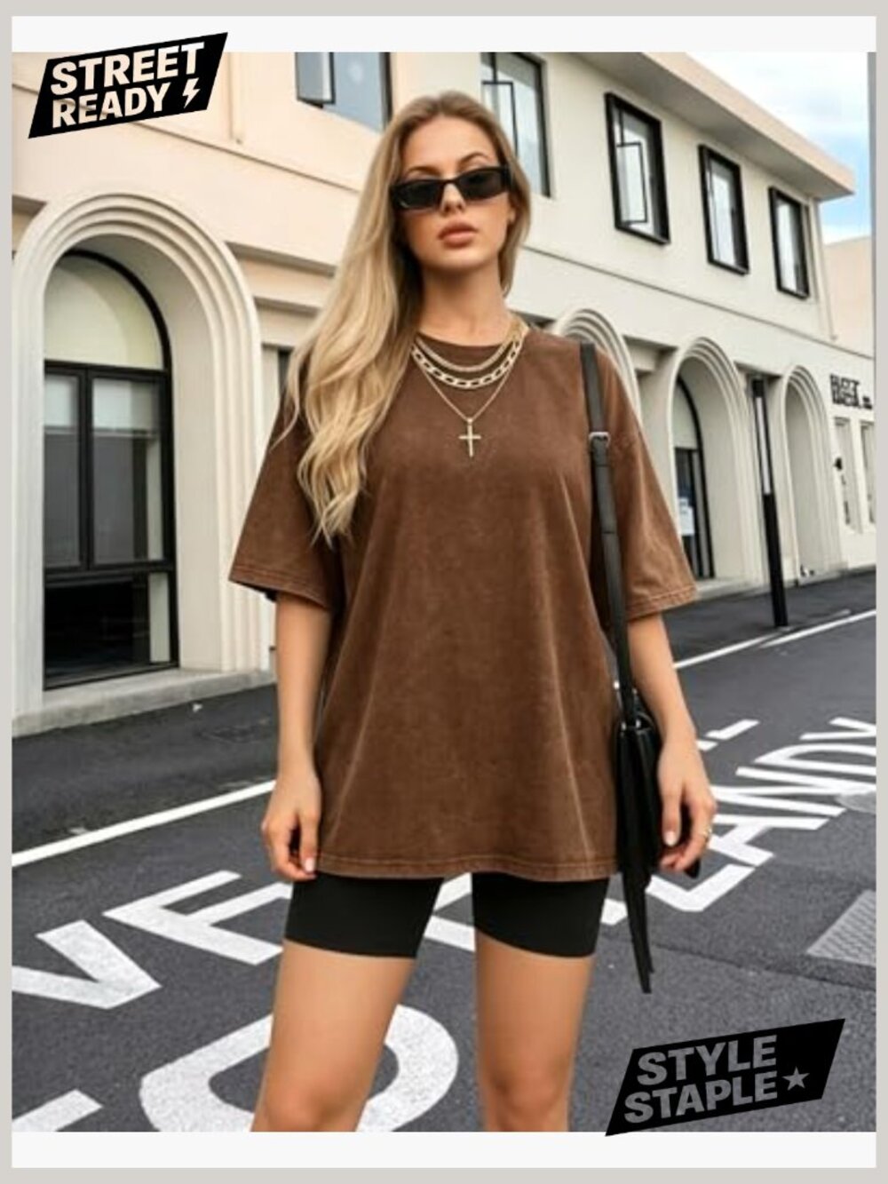 Oversized Y2k Vintage Crew Neck Short Sleeve Tee Comfy Loose Fit - Picture 3 of 7